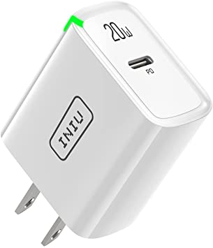 USB C Charger, INIU Safest 20W PD Fast Charging Wall Charger, Quick Charge Power Adapter Plug Compatible with iPhone 13 12 11 Pro X 8 Samsung S21 S20 Note 20 iPad AirPods Google LG Magsafe Huawei etc.