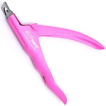 ProMax Acrylic Tip Cutters -Ergonomic Style False Nail Tip Clipper Cutters Trimmers Nail Tips Slicers Manicure & Pedicure Nail Art Tools Stainless Steel With very Attractive Colours (Pink)130-10004