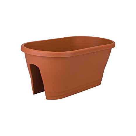 Exaco Corsica Oval Flower Bridge Planter, Terra Cotta