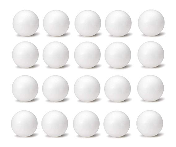 3 Inch White Foam Craft Balls for Art & Crafts Projects Foam Polystyrene Balls (35)