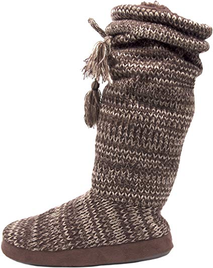 Muk Luks Women's Tall Fleece-Lined Slipper Boot