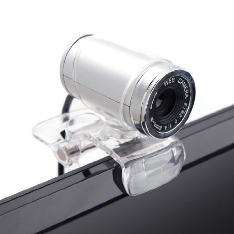 Cimkiz USB 2.0 12 Megapixel HD Camera Web Cam with MIC Clip-on 360 Degree for Desktop Skype Computer PC Laptop Transparent