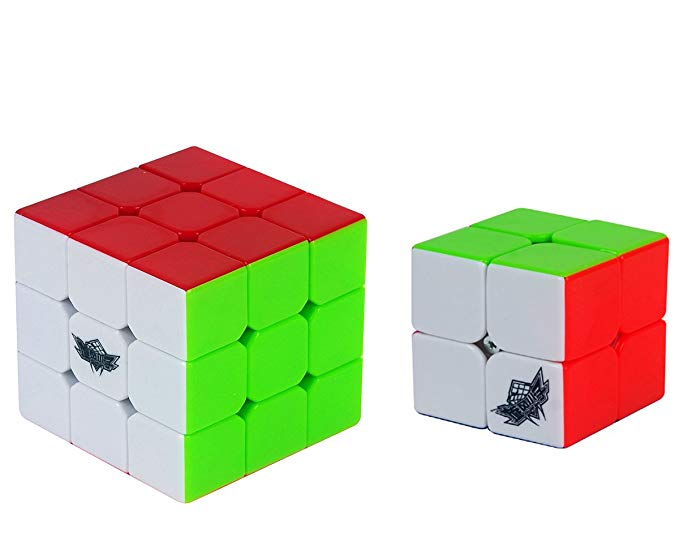 Cyclone Boys CubeSet 2x2 3x3 Stickerless Magic Speed Cube 2 Pack