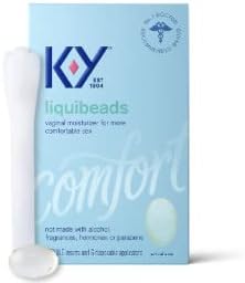 K-Y Liquibeads Vaginal Moisturizer- Bead Inserts with Applicators to Restore Natural Moisture, 6 Count, Pack of 2