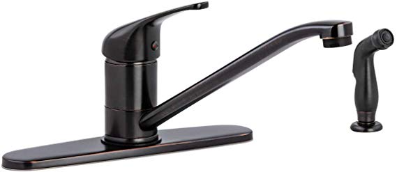 AmazonBasics Classic Kitchen Faucet Set with Sprayer, Oil-Rubbed Bronze