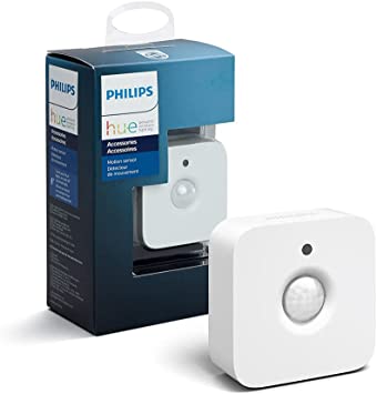 Philips Hue Indoor Motion Sensor for Smart Lights (Requires Hue Hub) Installation-Free, Smart Home, Smart Lighting, Exclusively for Philips Hue Smart Bulbs