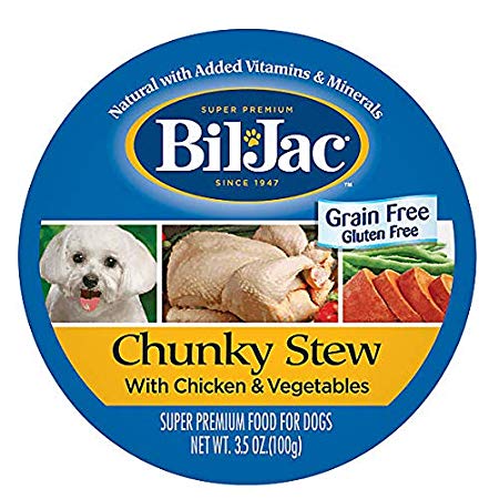 BilJac Grain Free/Gluten Free Chunky STEW with Chicken & Vegetables (8-Individual Cups) (Net wt 3.5 oz Each)