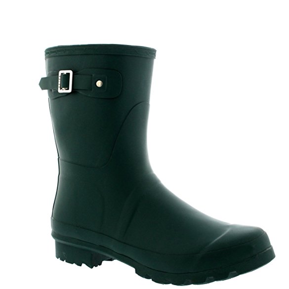 Mens Original Short Plain Rubber Fishing Ankle High Wellington Boots