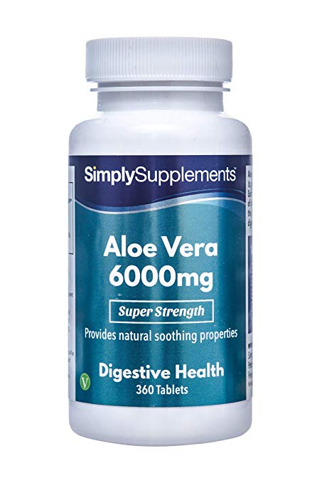 Aloe Vera Tablets 6000mg | Supplement Popularly Taken for IBS & Indigestion | Vegetarian Friendly | 360 Tablets | Manufactured in the UK