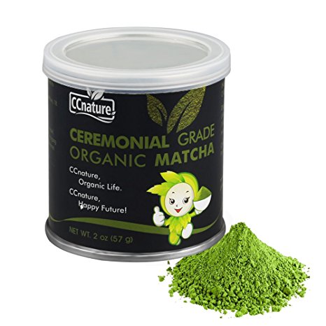 CCnature Organic Matcha Green Tea Powder Ceremonial Grade 2 oz