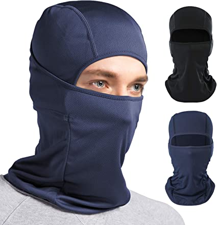 Venswell 1 Pack/ 2 Pack Balaclava Face Cover Mask for Sun UV, Dust, Breathable Thin Full Face Cover for Cycling, Motorcycle Outdoor Sports