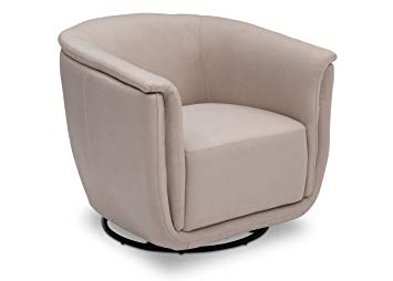 Delta Children Skylar Nursery Glider Swivel Rocker Tub Chair, Flax