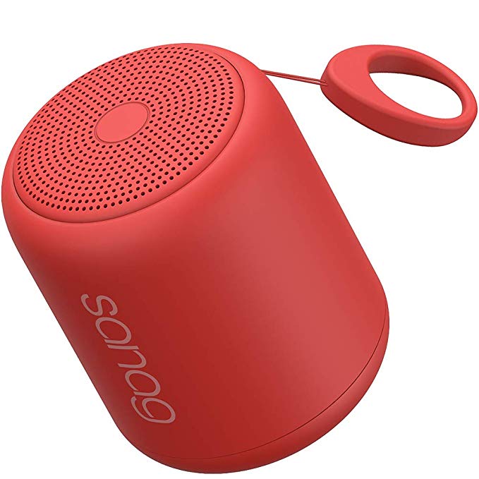Bluetooth Speaker,Portable Wireless Bluetooth Speakers with Loud HD Sound and Rich Bass,IPX5 Waterproof,Handsfree Call,TF Card Support,Built-in-Mic,for Phones,Tablets,Computer and More (Red)
