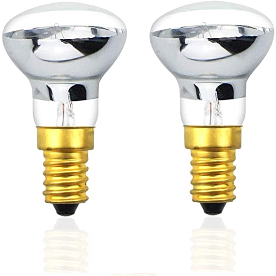 Bonlux 2X R39 E14 Reflector Bulbs Spot Lights Lava Lamp 25W Super Bright Small Edison Screw Base SES Energy Saving Light Bulbs Warm White 2400-2600K 360 Degree Wide Beam Angle 240V（Non-Dimmable）