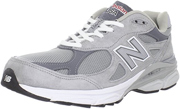 New Balance - Womens 990v3 Stability Running Shoes, UK: 4.5 UK - Width 2A, Grey with White