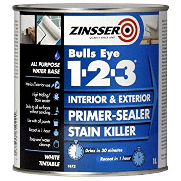 Zinsser Bulls Eye 1-2-3 Primer & Sealer 1Ltr by Zinsser