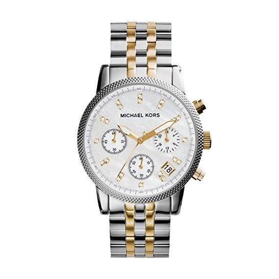 Michael Kors Watches Two-Tone Chronograph with Stones
