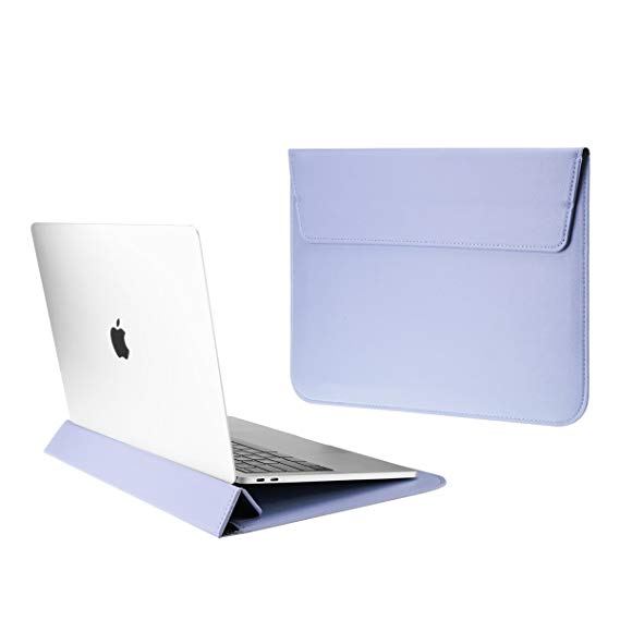 TOP CASE - Synthetic Leather Ultra Slim Sleeve Case for 13" Slim Laptop / MacBook Pro 13" Retina (2012-2015) / MacBook Pro 13" (2016/2017) / MacBook Air 13" / iPad Pro / 13" Ultra Book (Serenity Blue)