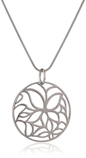 Sterling Silver Butterfly Design Pendant, 18"
