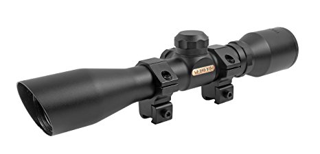 TRUGLO Compact 4X32 Scope with 3/8-Inch Rings, Black