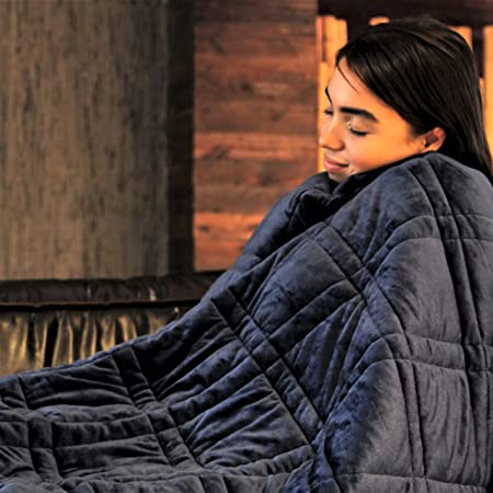 Pine and River Ultra Plush Weighted Blanket -Great for Winter | Minky Warm Luxury - (60"X80", 15 Lb) | Designer Blanket | One Piece Construction | Enjoy Quality Sleep Anywhere