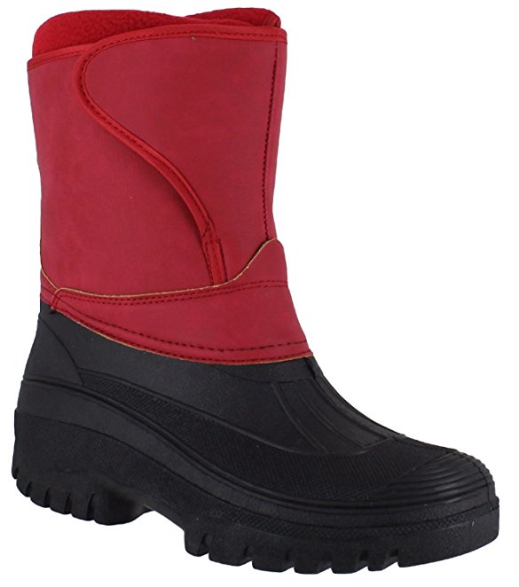 Ladies Mucker Boots LS89 Fleece Lined Velcro Outdoor Waterproof Snow boots Size (UK 3-8)