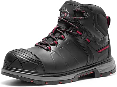 NORTIV 8 Winter Work Boots for Men Steel Toe Waterproof Construction Boots