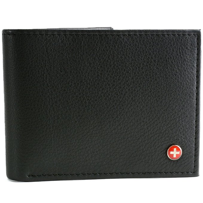 Alpine Swiss Men's Multi-Card Compact Center Flip Bifold Wallet