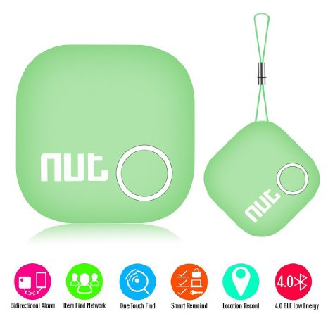MYRIANN Smart Tag Nut 2 Bluetooth Anti-lost Tracker Tracking Wallet Key Tracer Finder Alarm Patch GPS Tracker Key Finder Locator for iOS/iPhone/iPod/iPad/Android (Green)