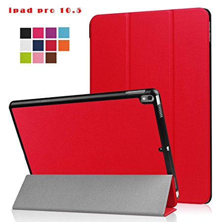 iPad Pro 10.5 Case - Vangoog Ultra Slim Lightweight Smart Shell Standing Cover with Auto Wake / Sleep Featurefor Apple iPad Pro 10.5 Inch(2017 Version),Red