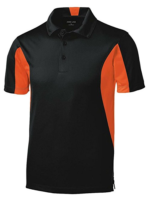 Men's Moisture Wicking Side Blocked Micropique Polo's- Regular, Big & Tall Sizes