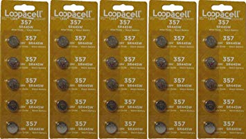 LOOPACELL 25 SR44W SR44 357 V357 1131SO Silver Oxide Watch Battery