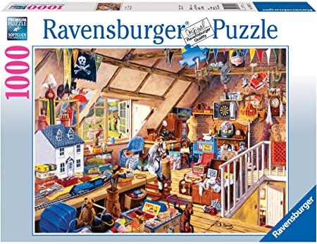 Ravensburger Grandma's Attic 1000 Piece Jigsaw Puzzle for Adults – Every piece is unique, Softclick technology Means Pieces Fit Together Perfectly