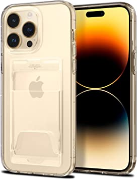 SPIGEN Crystal Slot Dual Case Designed for Apple iPhone 14 Pro (2022)[6.1-inch] Dual Card Holder Clear Cover - Clear