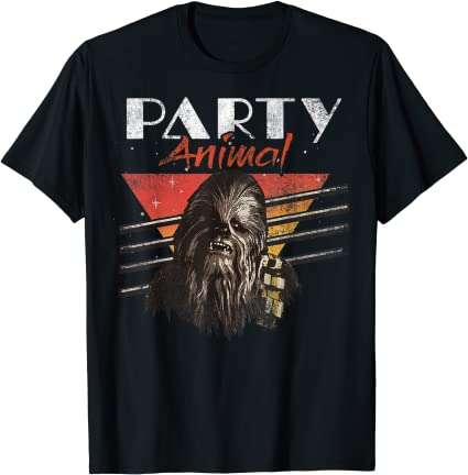 Star Wars Chewbacca Party Animal Vintage Graphic T-Shirt