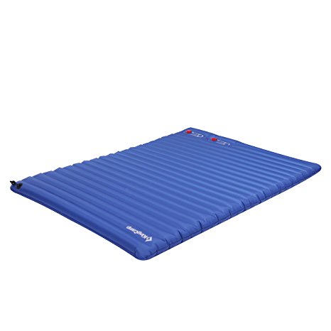 KingCamp Light Single / Double Outdoor Camping Sleeping Air Mattress Mat Pad Bed with Built-in Foot Pump