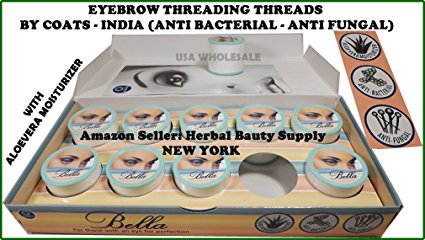 1 Box of 10 spools Bella Eyebrow & face Threading Thread 500m/Spool