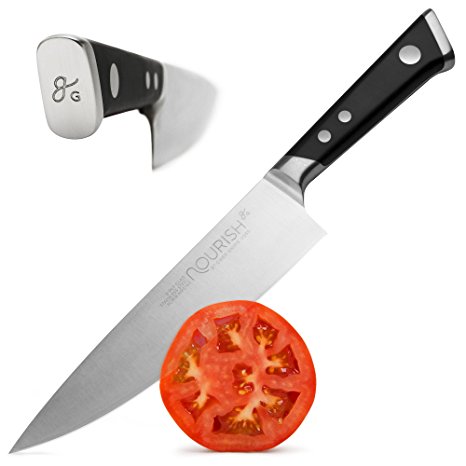 Nourish 3 Ply Stainless Steel Chef Knife: Ultra Sharp, Ergonomic Handle, Durable & Balanced Design