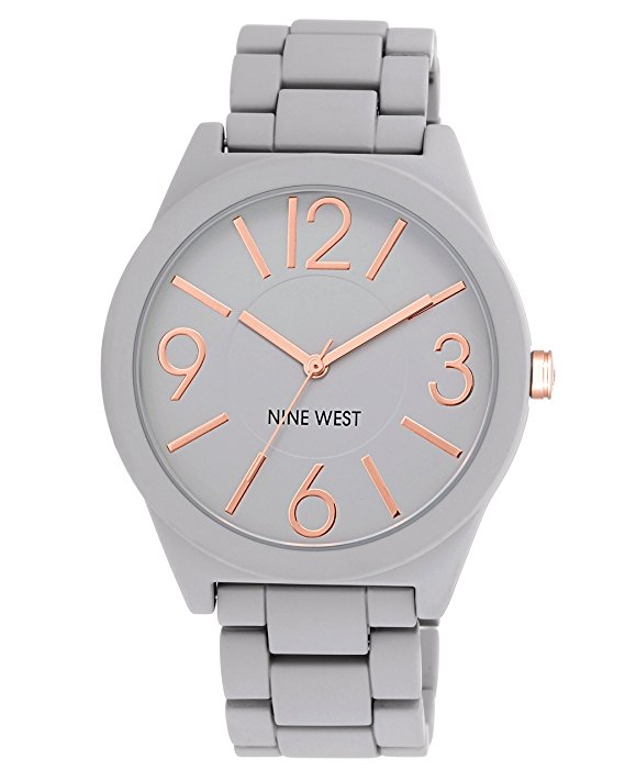 Nine West Women's  NW/1678GYRG Watchme  Analog Display  Japanese Quartz Grey Bracelet Watch