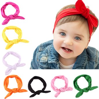 Hip Mall 8pcs Baby Girls Toddler Bow Headbands Turban Knot Rabbit Hairband Headwear