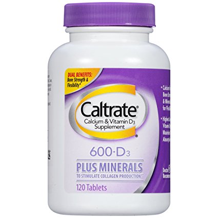 Caltrate Calcium & Vitamin D Plus Minerals, 600 D3 120 Tablets