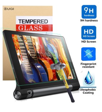 Lenovo YOGA Tab 3 8 screen protector, KuGi ® Ultra-thin 9H Hardness High Quality HD clear Premium Tempered Glass Screen Protector for Lenovo YOGA Tab 3 8 inch tablet (1 pcs)