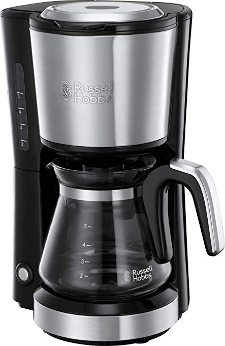 Russell Hobbs 24210 Compact Coffee Machine, Stainless Steel Filter Coffee Maker with 7 Minute Brew Time, 650 W