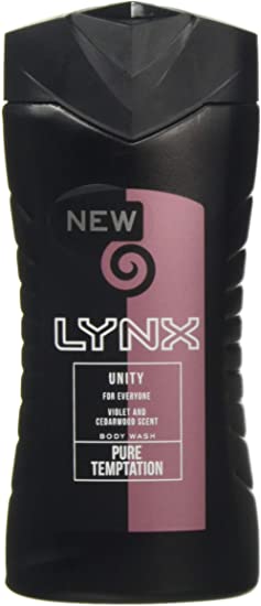 Lynx Unity Violet And Cedarwood Body Wash Shower Gel For Men And Women, Long Lasting Fresh Fragrance, Dermatologically Tested Bulk 3 Month Supply (6 x 250ml)