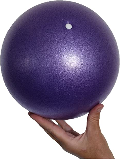 Mini Yoga Ball - Mini Exercise Ball - Flexible, Soft Ball - Thighs and Core Training, Pilates, Barre - Bender, Stability and Balance Exercise - Physical Therapy - 9 Inch with Inflatable Straw