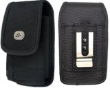 Vertical Heavy Duty Rugged Canvas Belt Clip Case with Velcro Closure for CAT B15