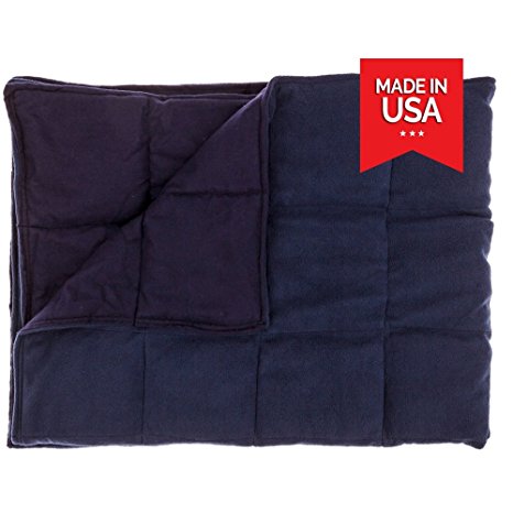 Premium Weighted Blanket by InYard- 10lbs- Navy Blue