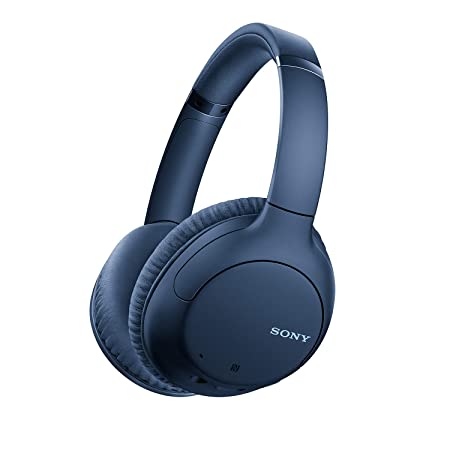 Sony WH-CH710N Noise Cancelling Wireless Headphones : Bluetooth Over The Ear Headset with Mic for Phone-Call, 35 Hours Battery Life, Quick Charge and Google Assitant - Blue