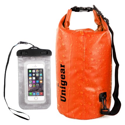 Dry Bag Sack Waterproof Floating Dry Gear Bags for Boating Kayaking Fishing Rafting Swimming Camping Canoeing and Snowboarding with Free Bonus Universal Waterproof Phone Case Bag