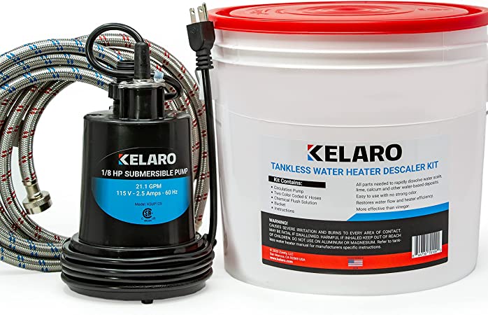 Kelaro Tankless Water Heater Flushing Kit - Just add Vinegar